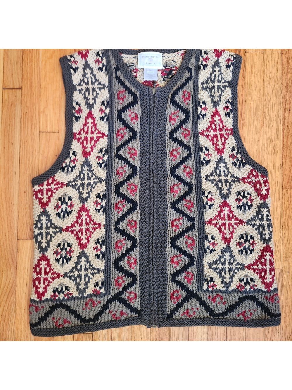 Susan Bristol Multicolor Knit Vest
